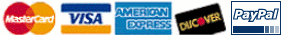 Accepted Payment: Master Card, Vista, American Express, Dicovery, PayPal