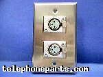 100-D3F2P1: PLATE XLR W/2-D3F SWITCHCRAFT
