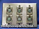 100-D3F6P3: PLATE XLR W/6-D3F SWITCHCRAFT
