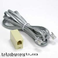 101-60-533R-SPL: MOD CABLE 6P4C 7' W/COUPLER