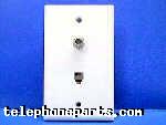 111-301234WH: MOD JACK 6P4C W/F CONN. WH UL