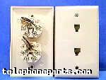 111-301214IV: MOD JACK 6P4C FLUSH DUAL IVORY
