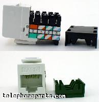 60001WH-USA: CAT5E JACK 8P8C WHITE USA
