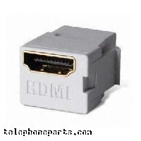 60065W: HDMI KEYSTONE JACK F-F WHITE
