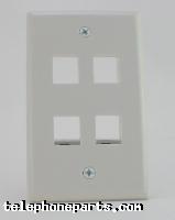 60404WH: PLATE 4 PORT FLUSH WH KEYSTONE
