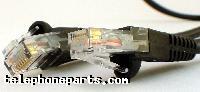 62002EKKB: CAT5E CABLE 2' BLACK W/BK BOOT