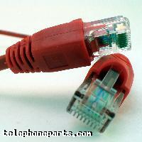 62001ERRB: CAT5E CABLE 1' RED W/RED BOOT