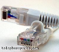 62001EWWB: CAT5E CABLE 1' WHT W/WHT BOOT