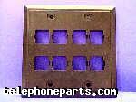 ATT-M28A245: PLATE 8 PORT FLUSH BROWN 2GANG