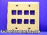 ATT-M28A246: PLATE 8 PORT FLUSH IVORY 2GANG