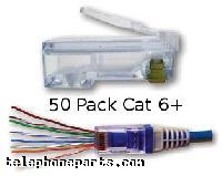 PLT-100010: EZ-RJ45 PLUGS CAT6+ 50 PACK