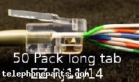 PLT-100026LT: EZ-RJ11/14 PLUGS W/LONG TAB