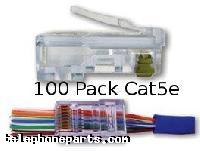 PLT-100003B: EZ-RJ45 PLUG CAT5E 100 PACK