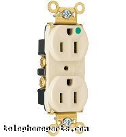 PNS-8200-H: RECEPTACLE DUPLEX 15A HOSP BRN